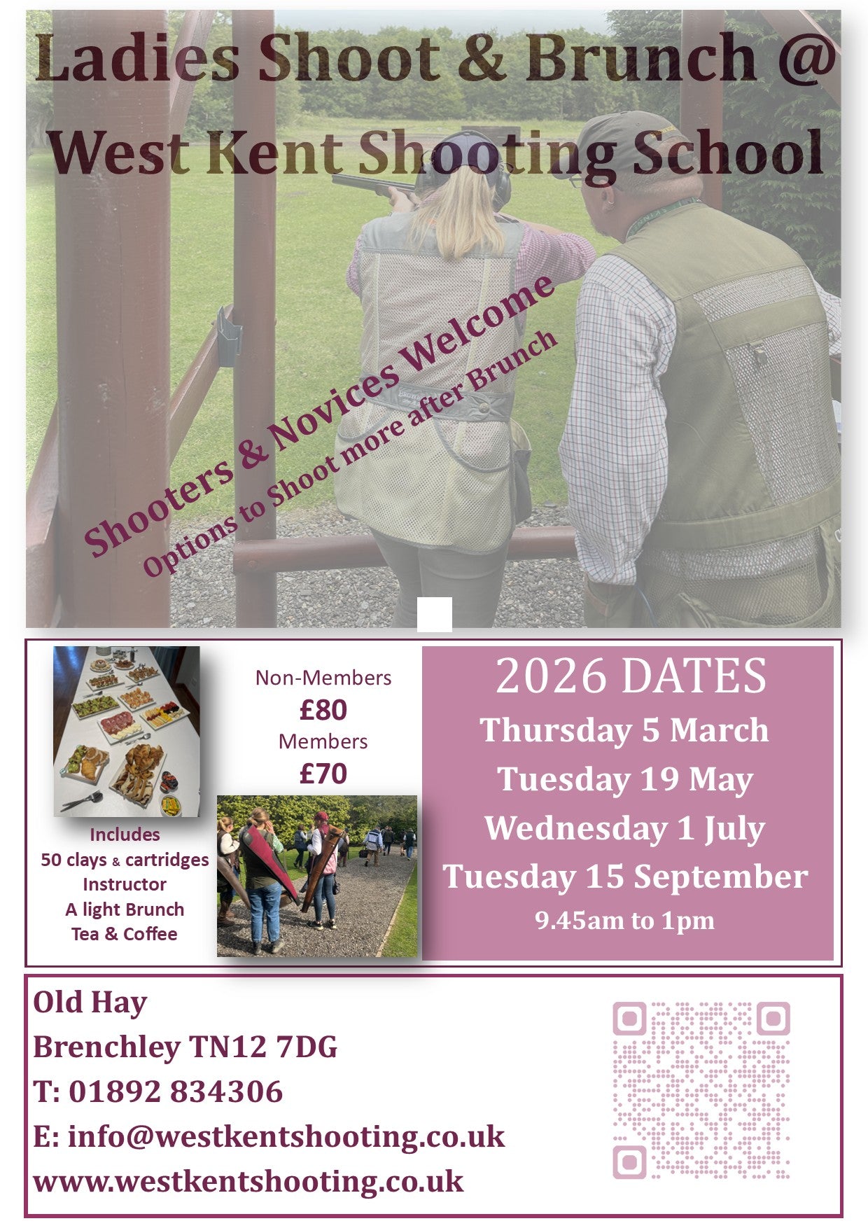 Ladies Shoot & Brunch Morning 2026 Dates