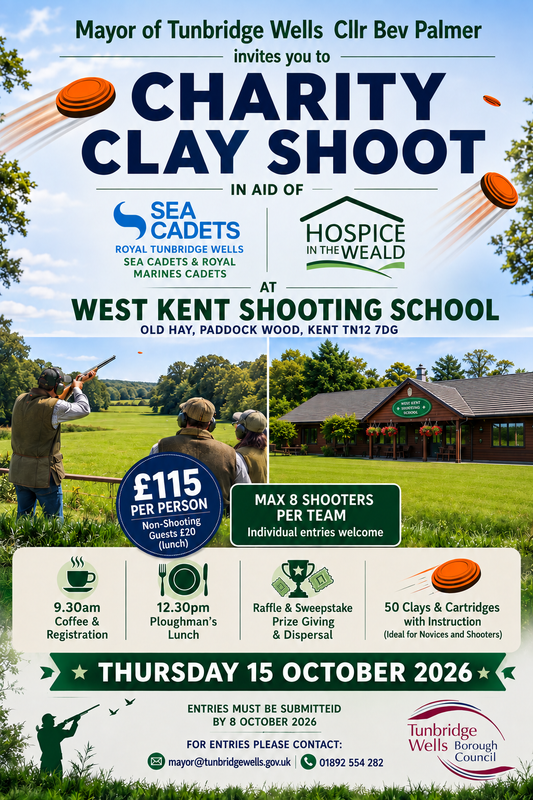 Mayor of Tunbridge Wells Charity Clay Shoot - Thursday 15 October 2026